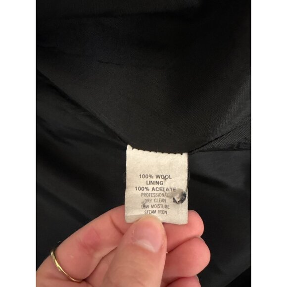 Vintage Alfred Dunner Womens Wool Blazer 42/22W Black & White Checkered - Picture 12 of 12